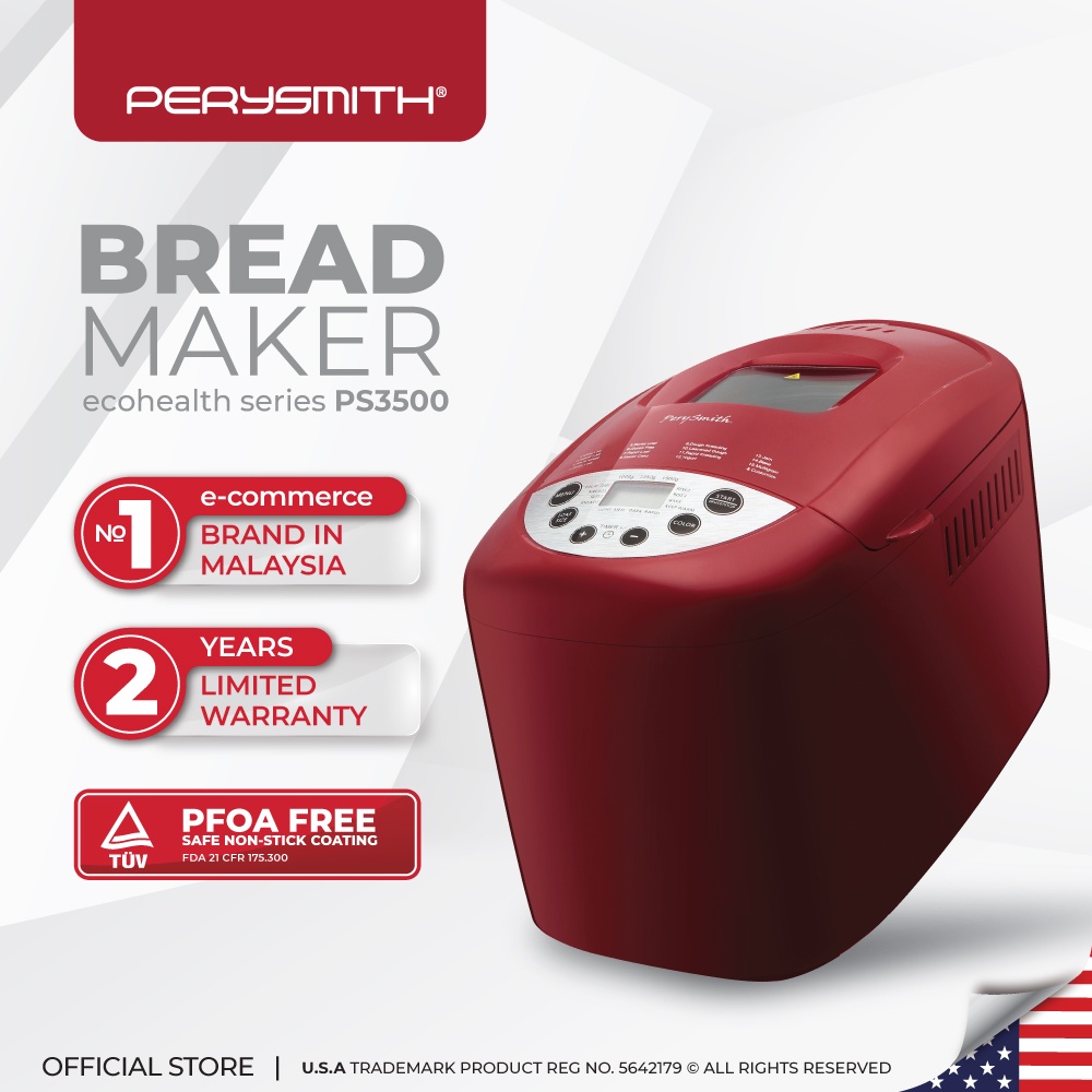 PerySmith Bread Maker Ecohealth Series - Size XL (3.5LB) PS3500