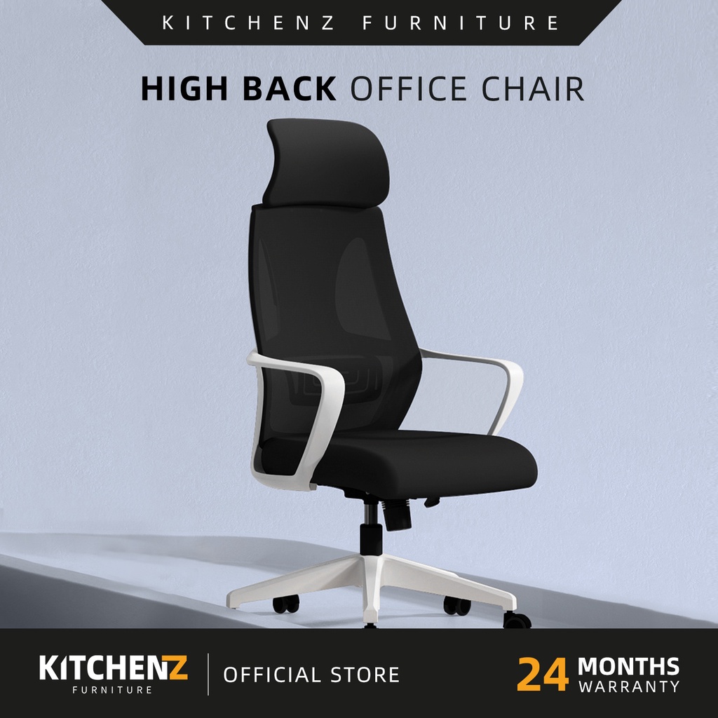 KitchenZ Office Chair Ergonomic Chair Executive Chair Mesh High Back Medium Back Chair 9010