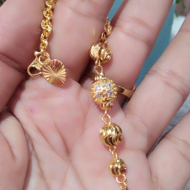 Gelang pandora gold plated 24k kristal ori | Shopee Malaysia