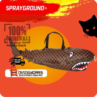 sprayground shark shaped duffle bag