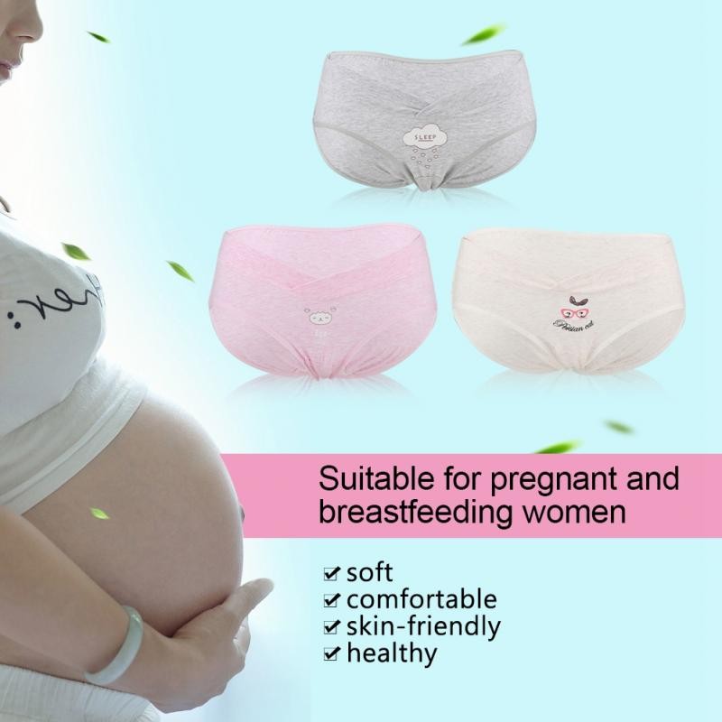 Cotton Maternity Briefs Panties V Shaped Low Waist Pregnancy