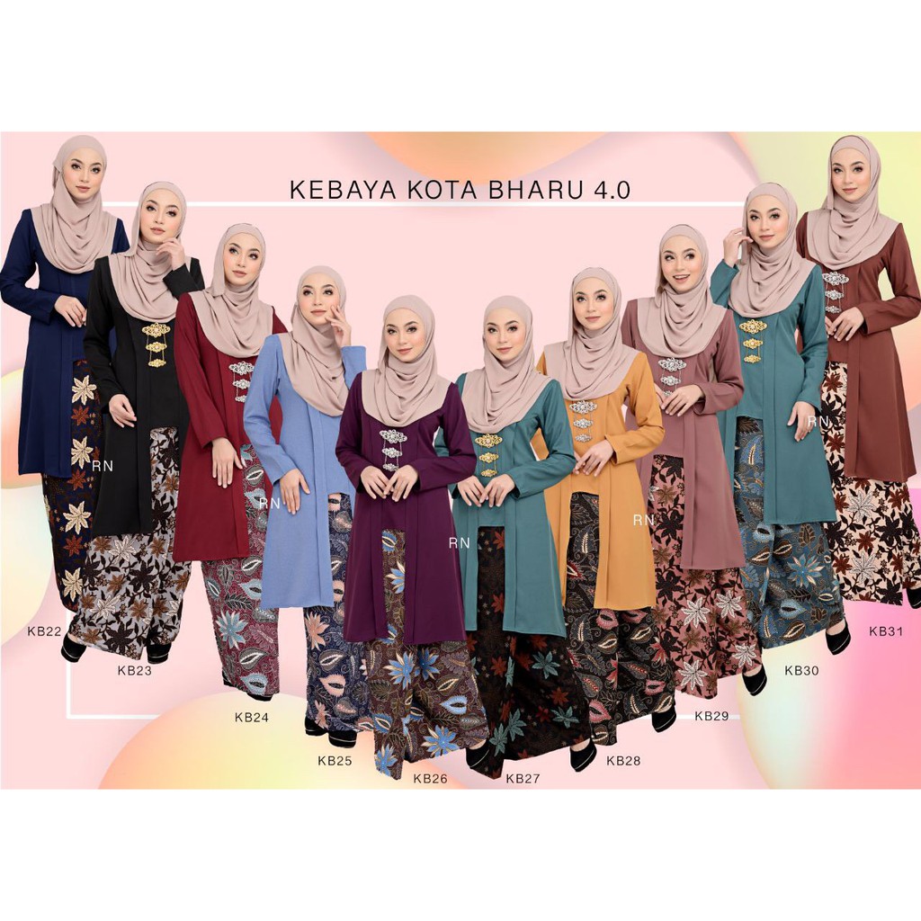  KEBAYA  KOTA  BHARU  KEBARUNG BAJU  KURUNG  MODEN  READY STOCK 