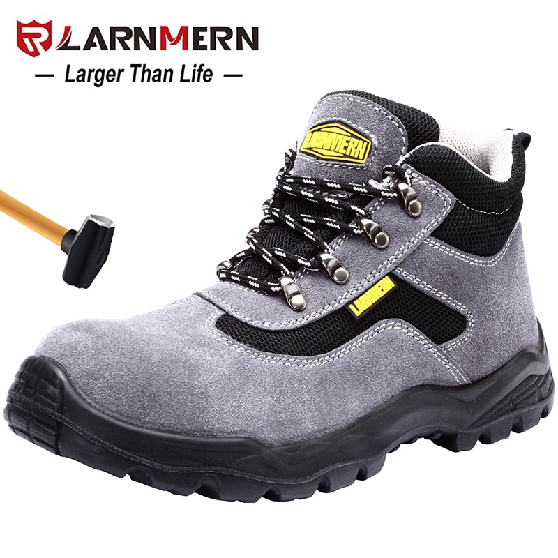 LARNMERN Men/'s Steel Toe Safety Shoes Lightweight Slip Resistance Work Boots