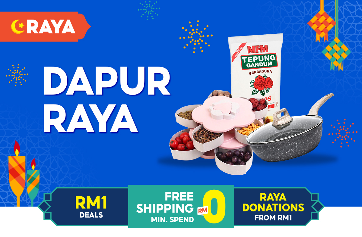 Get ready for Shopee Malaysia’s Raya Sale 2021! Enjoy free shipping with a minimum spend of RM0 as well as amazing Ramadan and 5.5 sales that will blow your mind. Not only that, get ready for Hari Raya conveniently and in a budget-friendly way with our RM1 deals and promotions on a variety of fashion, grocery, and home decoration goods!