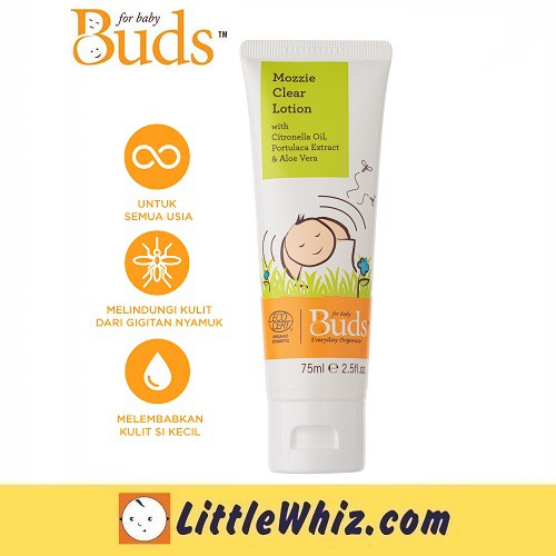 Buds Everyday Organics Mozzie Clear Lotion 75ml Krim Elakkan Gigitan Nyamuk Bayi Ready Stock Original Brand Shopee Malaysia