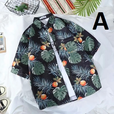 Super Value Men Plus Size Casual Loose Summer Style Floral Beach Vibe Short Sleeve Shirt