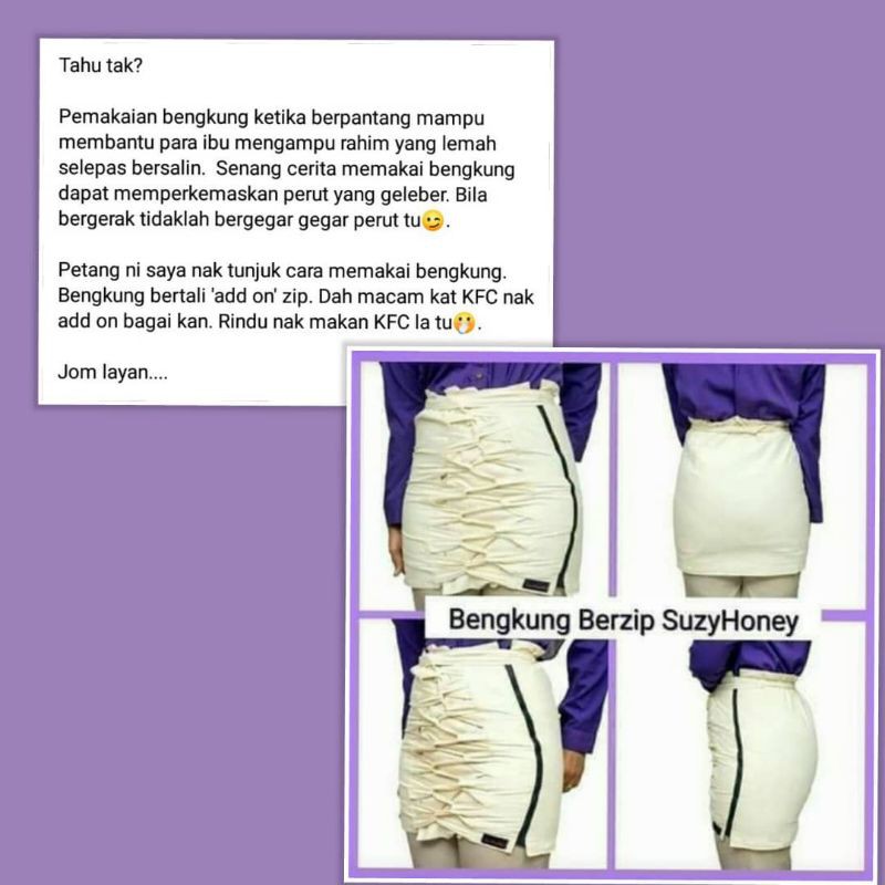 Bengkung Tali Berzip Suzyhoney Saiz M Shopee Malaysia
