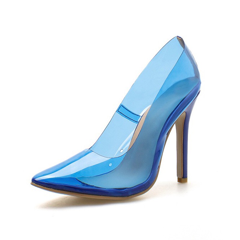 clear kitten heel pumps