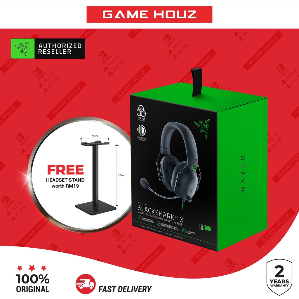 Razer BlackShark V2 X (2 Years Razer Warranty Shipped with Extra Box