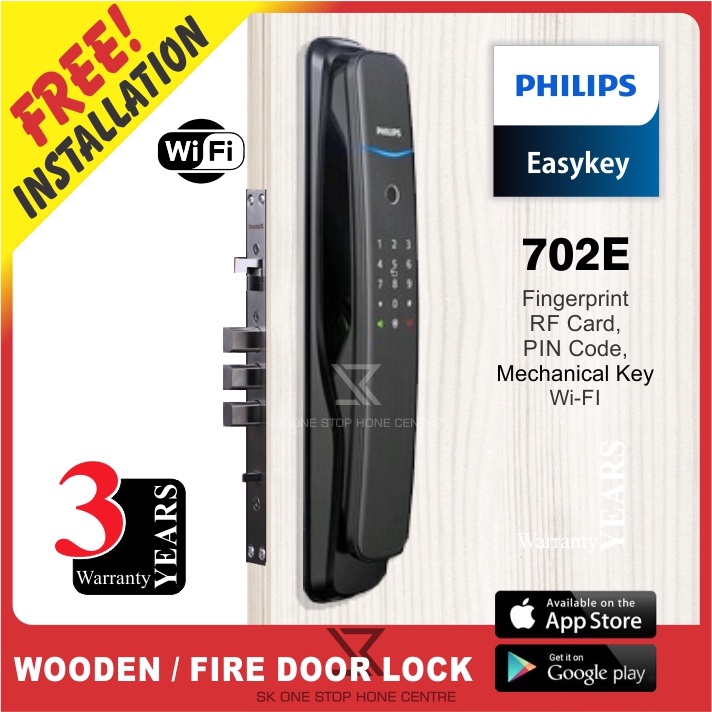 Philips Digital Lock Easy Key 702e Series, Includes Installation*