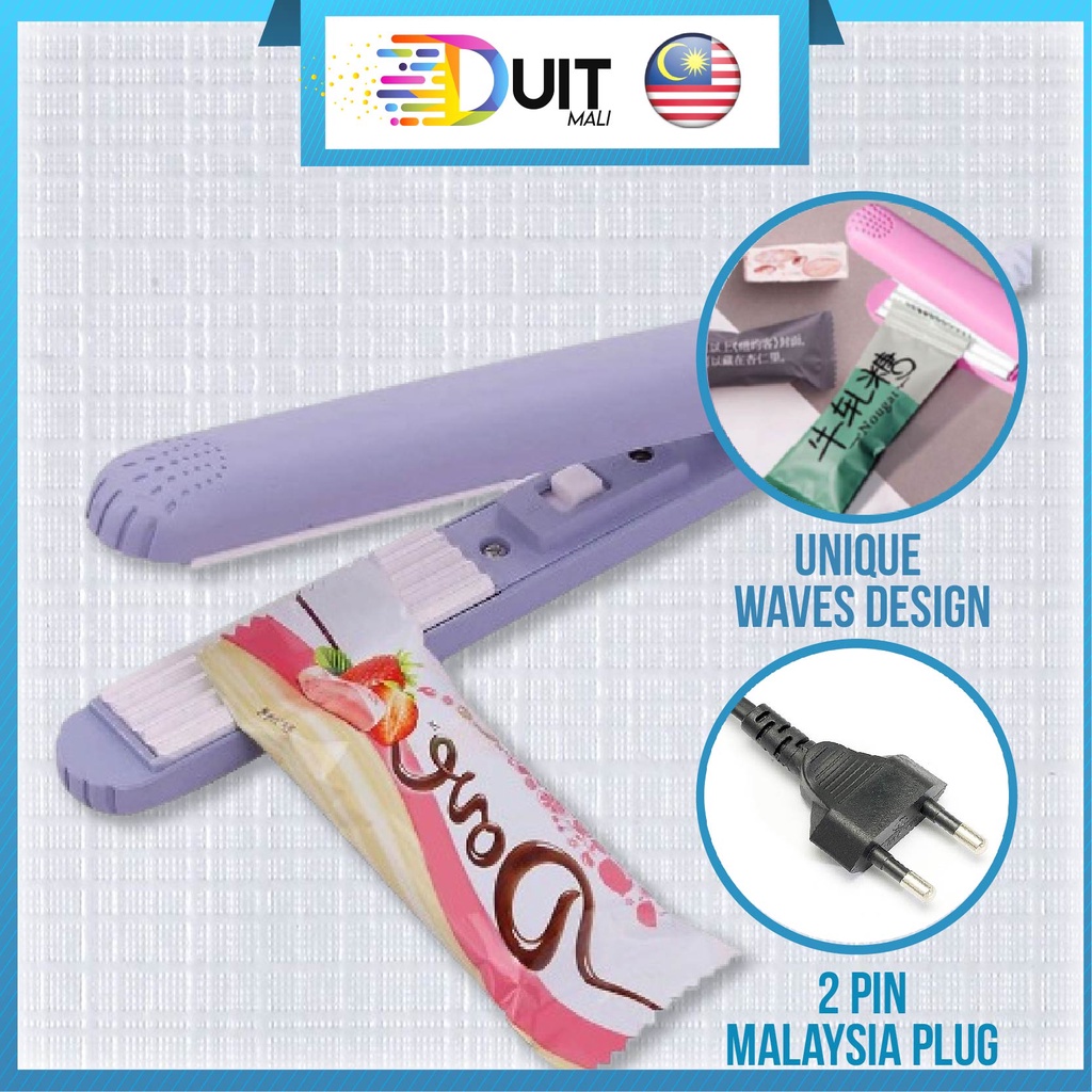 Duitmali Mesin Pengedap Plastik Mini Mudah Alih Mini sealer Portable