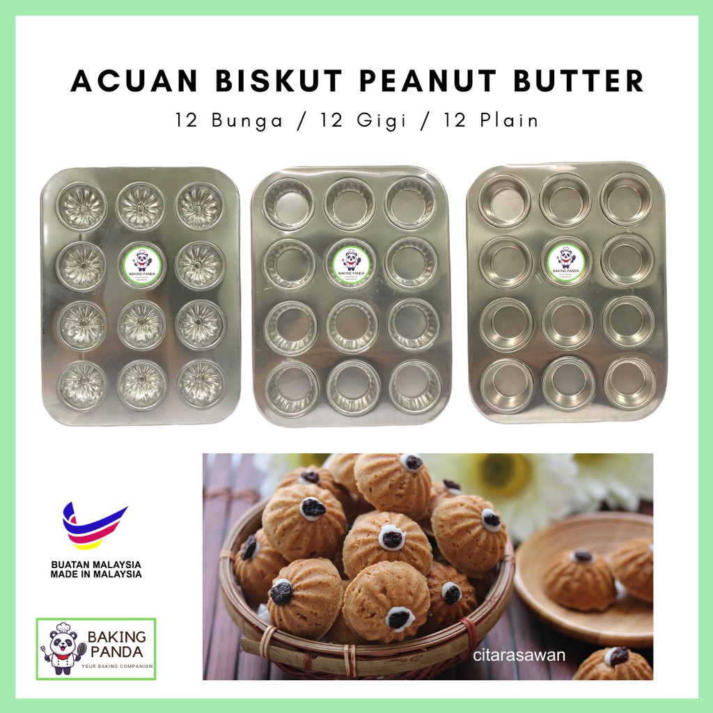 Buy Acuan Biskut Peanut Butter 12 Lubang Aluminium Acuan Kuih Raya Peanut Butter Cookies Mould Seetracker Malaysia