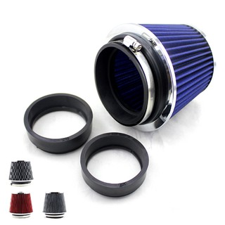 Air Filters Car/Truck/SUV Universal 3 inch/75mm High Flow Air Intake Cone Filter Carbon New Air Intake Filter (blue)