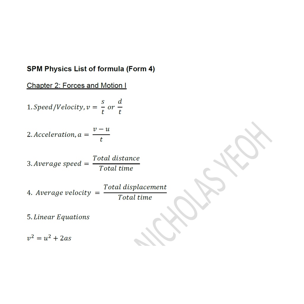 Physics form 4