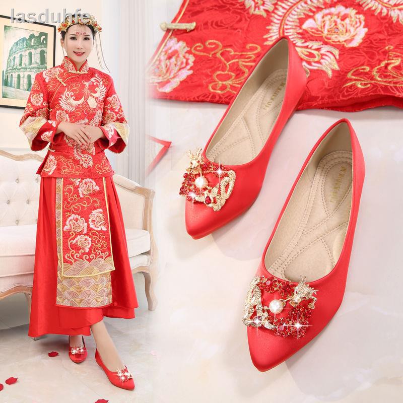 womens red flat shoes