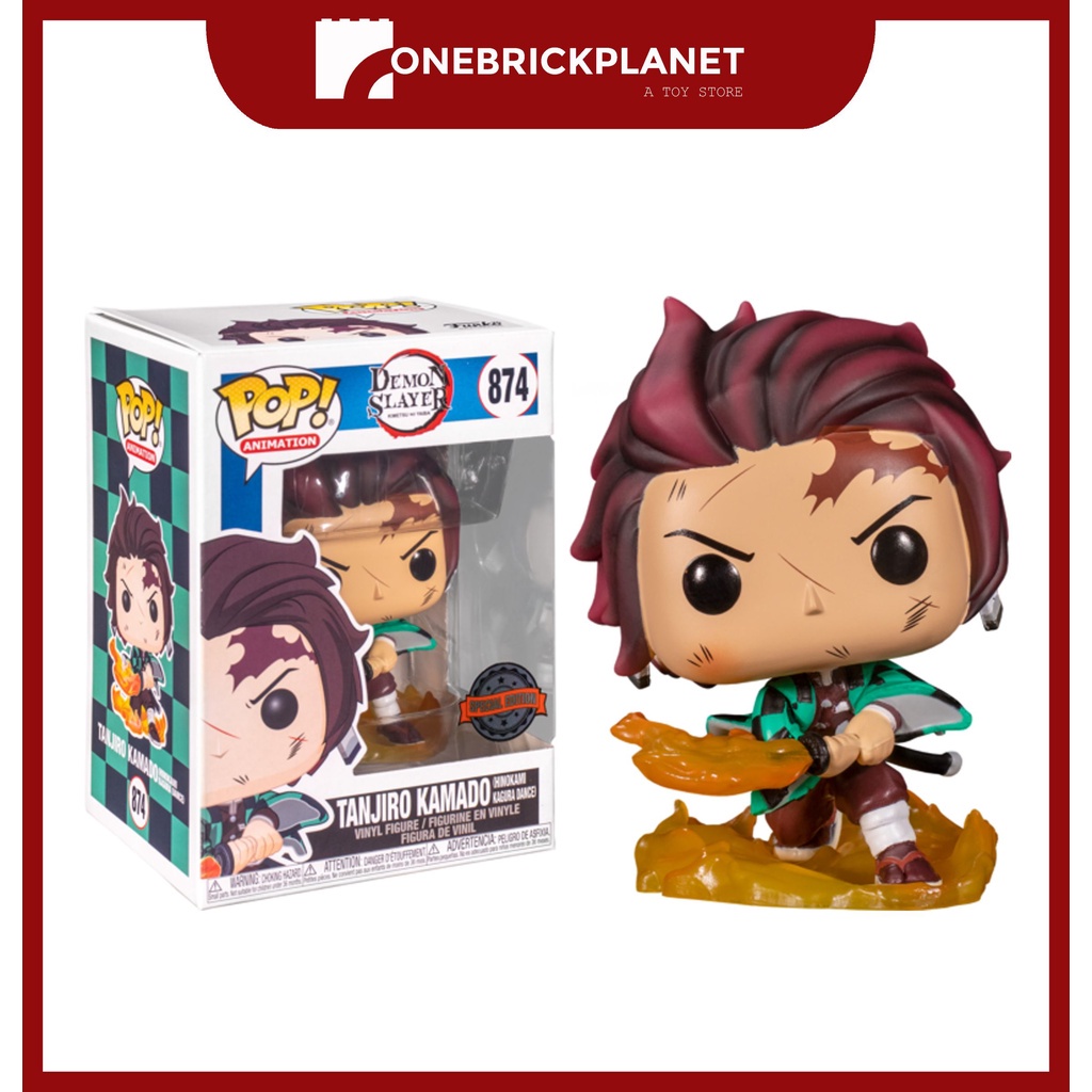 Funko Pop! Animation: Demon Slayer - Tanjiro Kamado with Flaming Blade ...