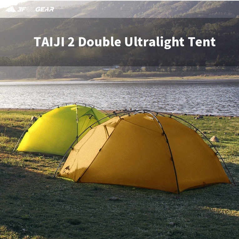 3F UL GEAR TAiJI2 3 Season Camping Tent 15d Nylon Double Waterproof For 2 Persons