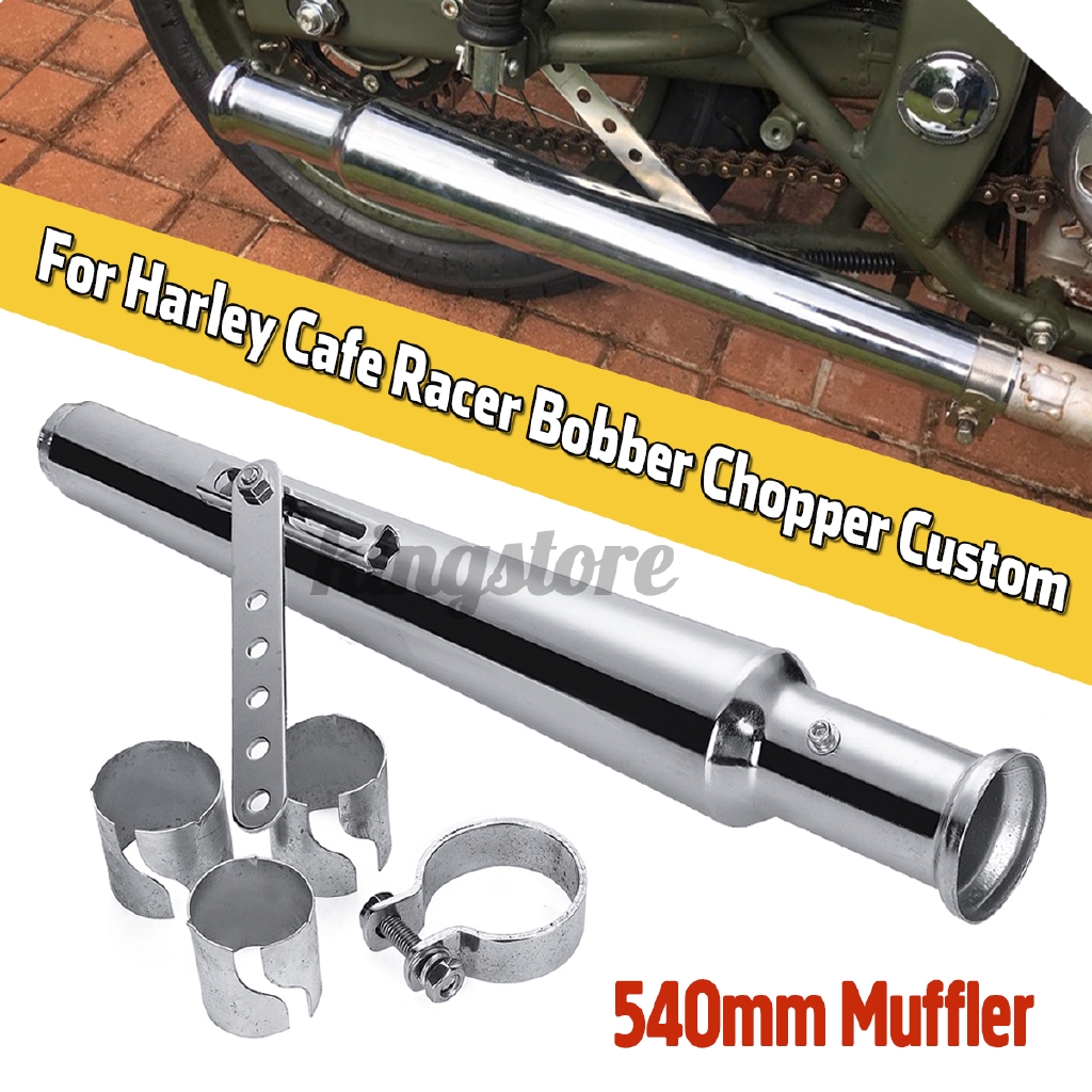 Muffler Cocktail Shaker Tulip Bell End Chrome - Cafe Racer Bobber ...