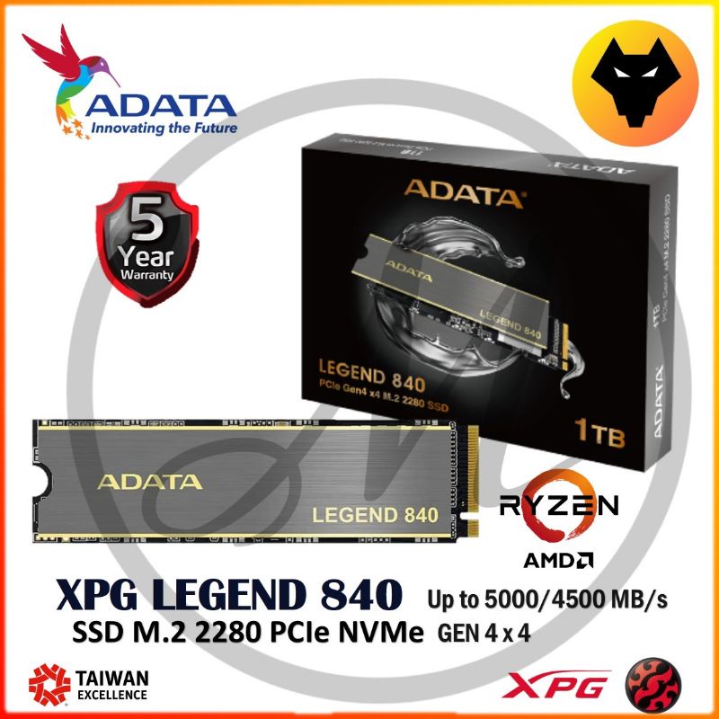 ADATA NVME M.2 2280 PCIE LEGEND 850 XPG GAMING SSD (512GB/1TB) GEN4 ...