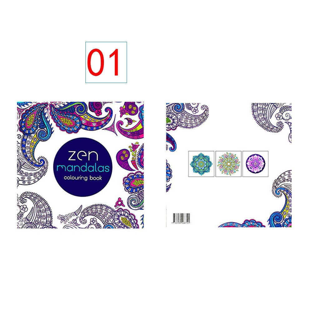 Fun Adult Coloring Book Designs Stress Relief Coloring Book Mandalas Animals Shopee Malaysia