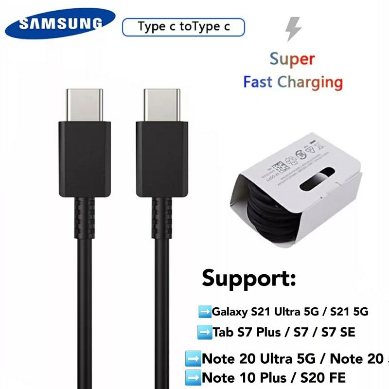 Samsung S22 Ultra S21 Ultra Type C To C USB Cable Compatible For Galaxy