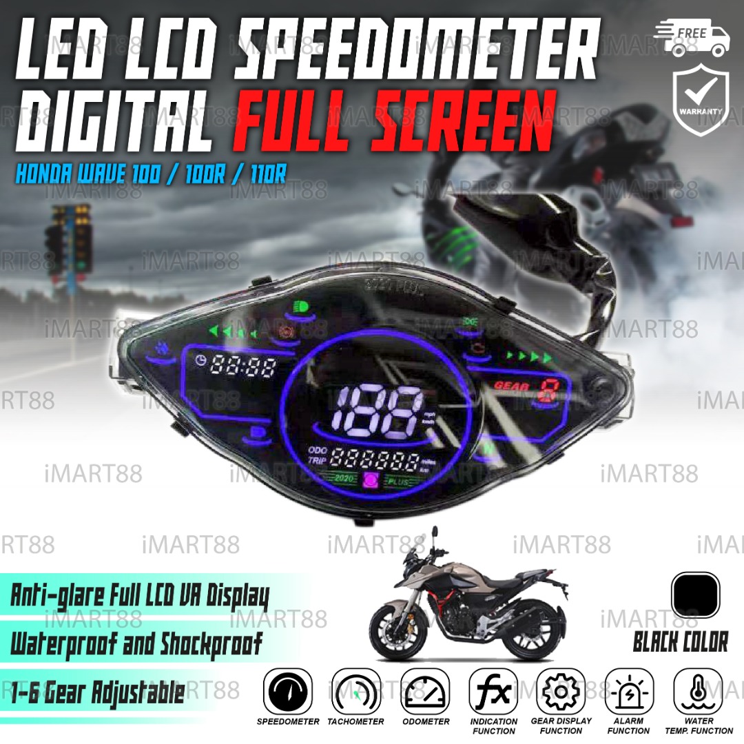 HONDA WAVE 100 100R 110R METER DIGITAL FULL LCD LED SPEEDOMETER METE