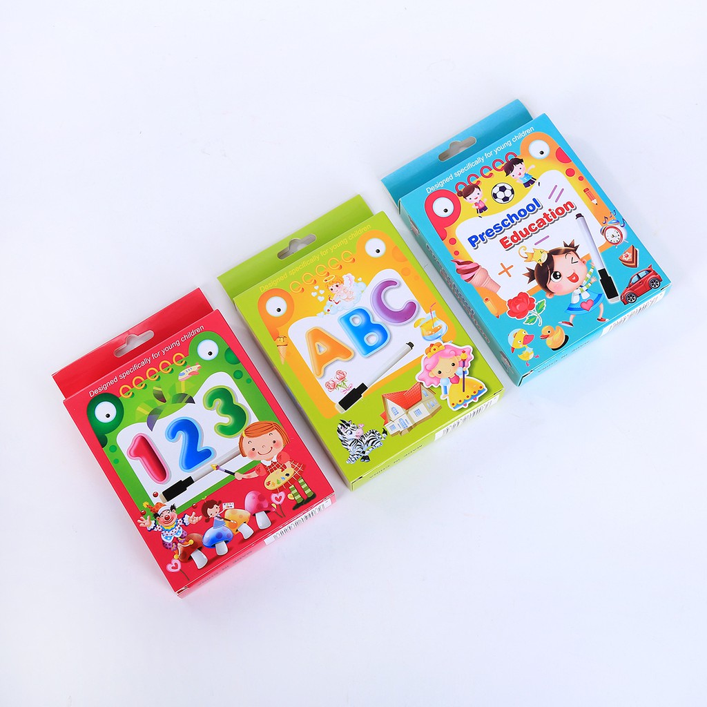 Children ABC 123 Mathematics Animal Color Shape Flash Card Early