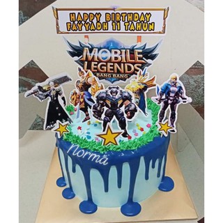 Cake Topper Design 001 Theme Mobile Legend Custom Name Shopee Malaysia
