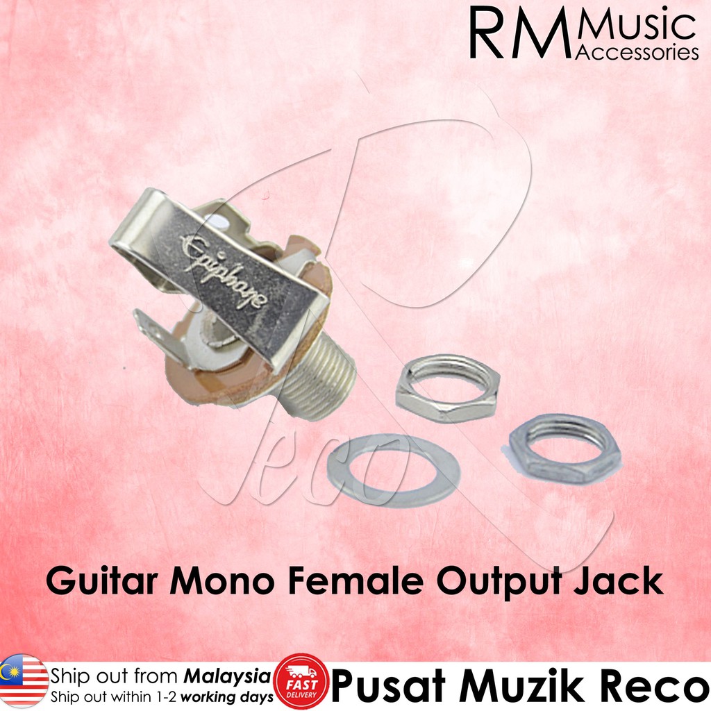 RM Electric Guitar Mono Input Output Guitar Jack 6.35mm Female Mono