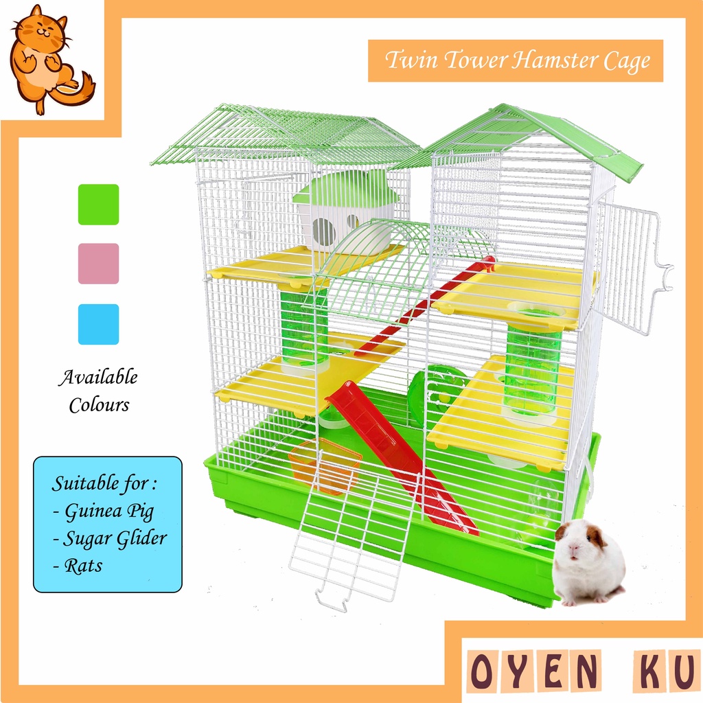 Photo inspiration: Fresh Look at Hamster Cage Big Size Twin Tower Sangkar Hamster Besar Berkembar