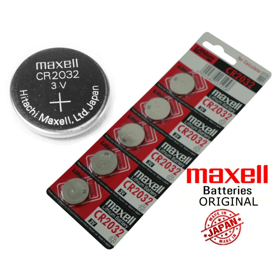 Original 5Pcs MAXELL CR2032 Lithium Battery | Shopee Malaysia