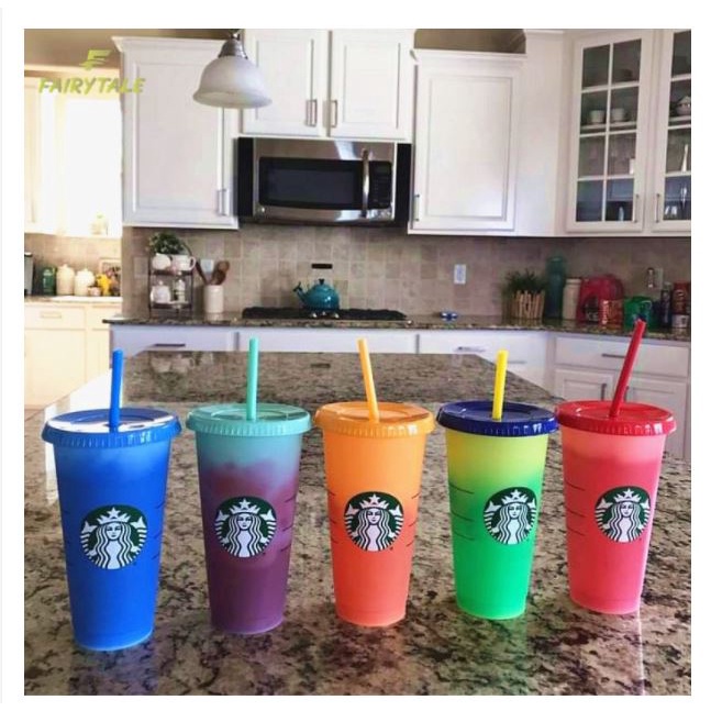 Reusable Starbucks Tumbler Color Changing Cold Cups Starbuck Cup