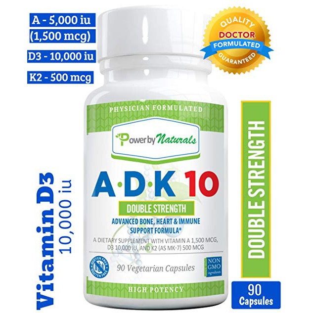 Power By Naturals ADK 10 Vitamin - Advanced Formula ...