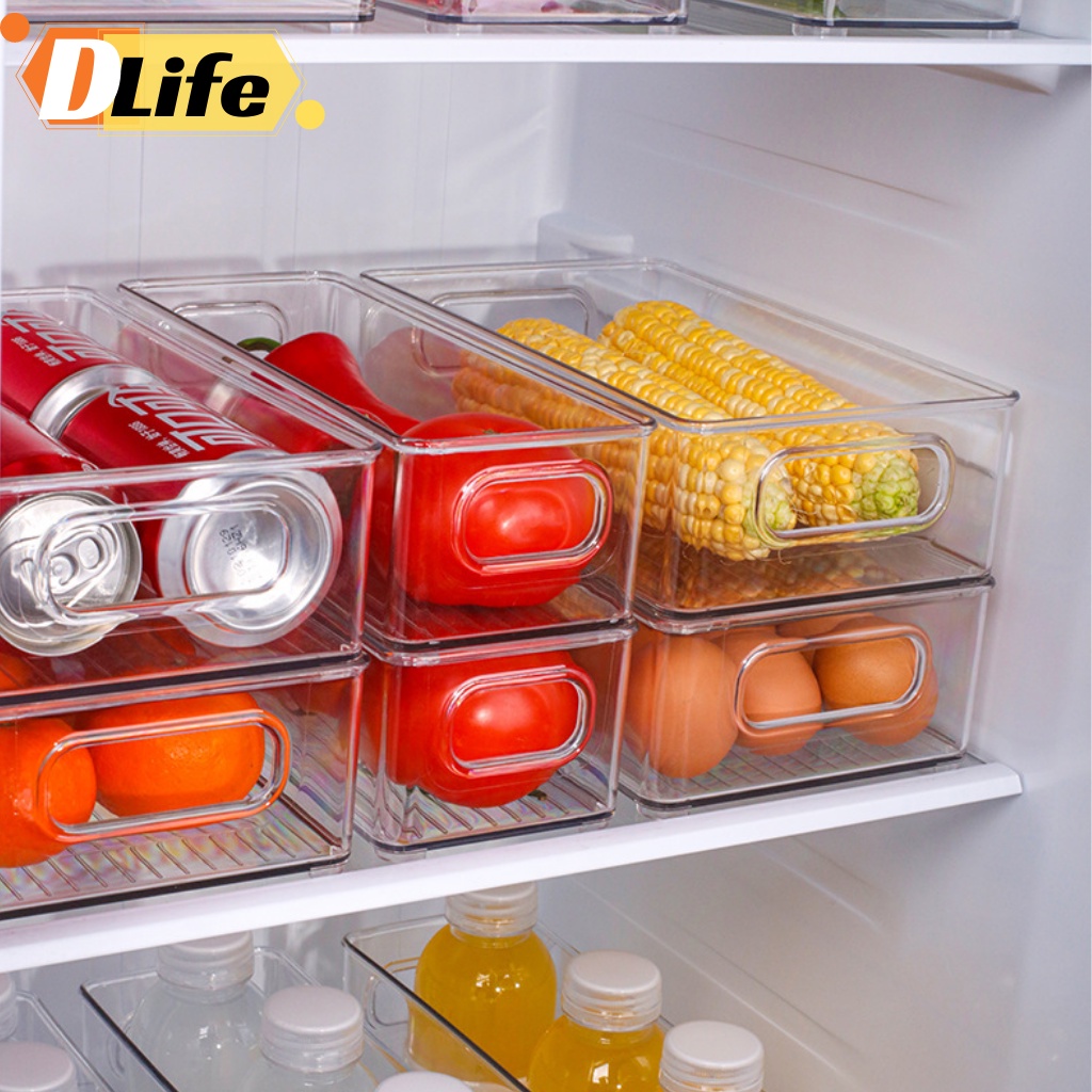 D Life Refrigerator Organizer Bins Stackable Fridge Organizers With