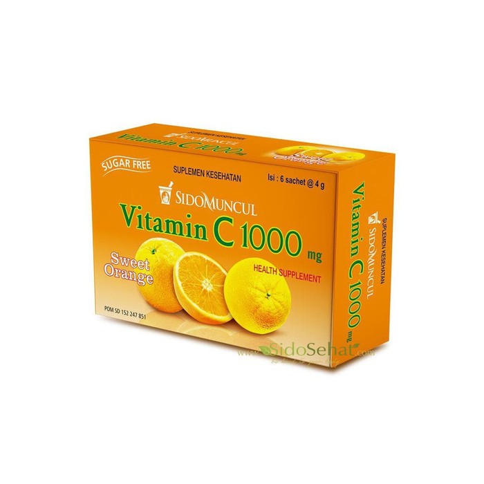 1box Sido Muncul Vitamin C 1000mg Sweet Orange 1 Box 6 Sachet Shopee Malaysia