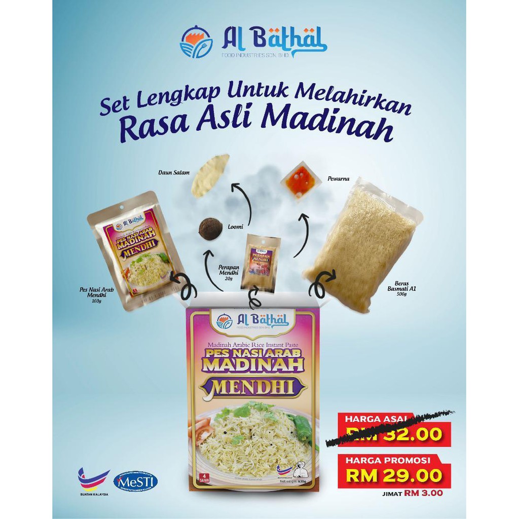 💥PES REMPAH NASI ARAB MADINAH💥 (KABSA u0026 MENDHI), SET LENGKAP 