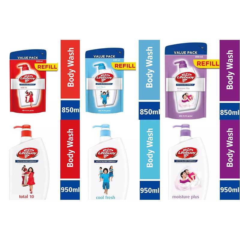 Lifebuoy Body Wash Refill 850ml/950ml Shopee Malaysia