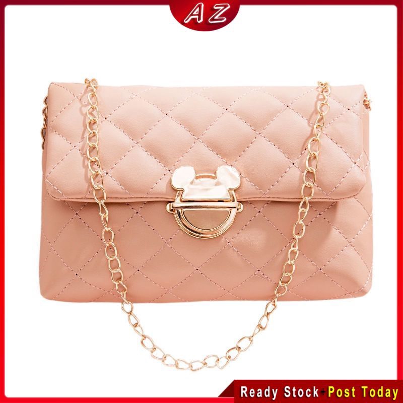 sling bag with metal chain