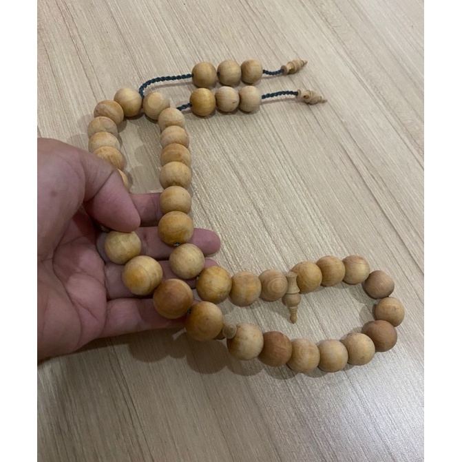 TASBIH BESAR 18mm 33biji TASBIH BIDARA ARAB TUA MESIR 💯 handmade bau kayu semulajadi tanpa sebarang cat