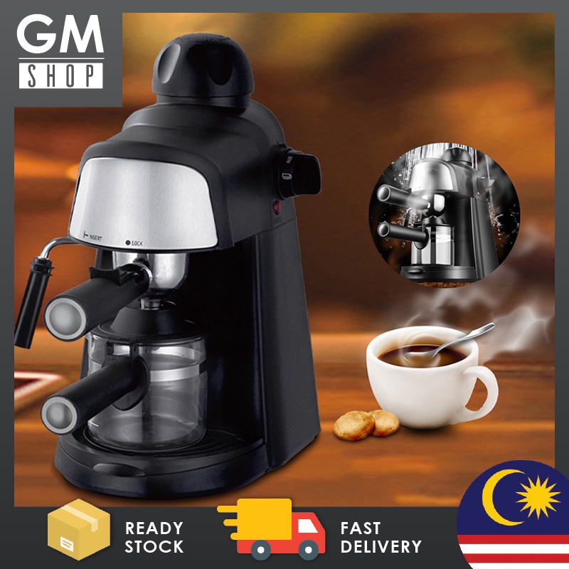 GMSHOP Multifunctional Imported Steam Espresso Maker Semi-Auto Espresso 5 Bar 240ML Electric Coffee Maker Machine