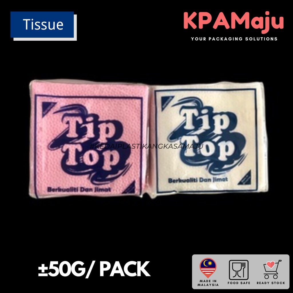 [50g] Pink / White Tip Top Serviette Tissue - Tisu Kenduri / Tisu Pink Putih