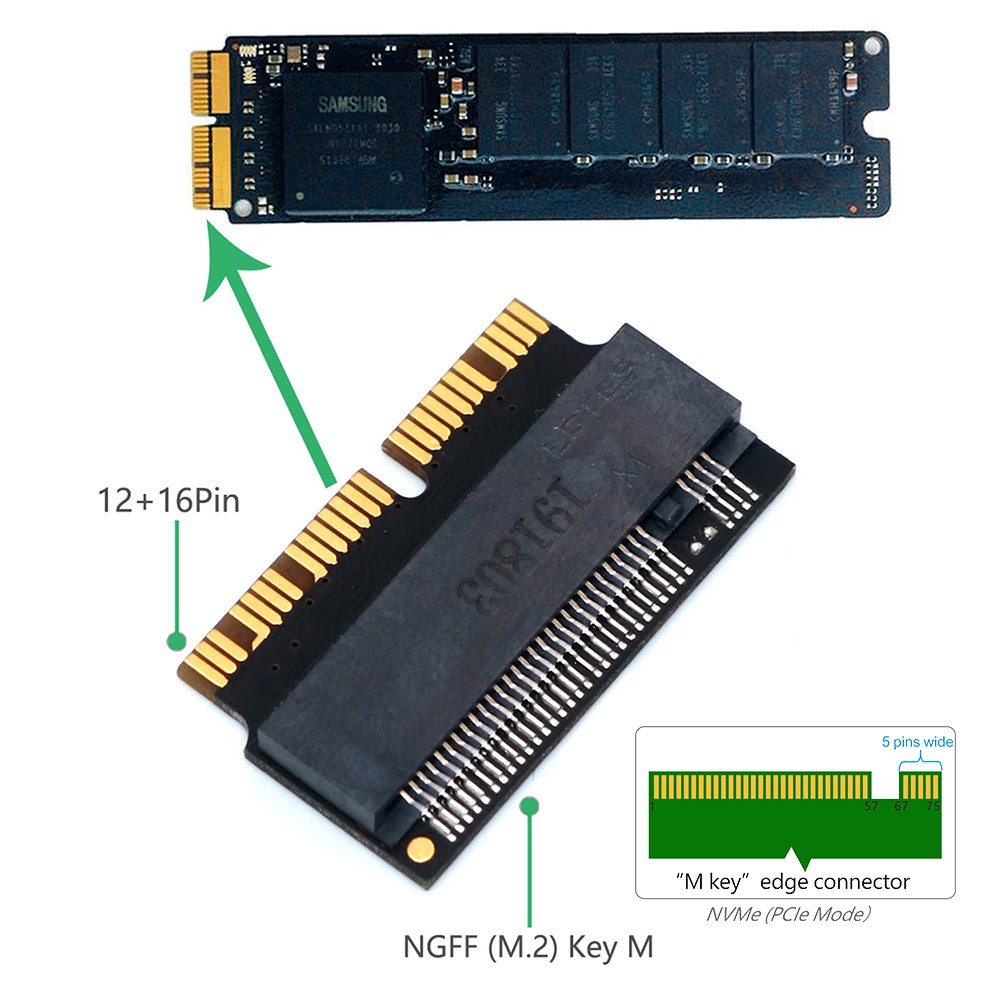 Nvme Ahci Ssd Upgraded Kit For A1465 A1466 A1398 A1502 M 2 Nvme Ssd Convert Adapter For Macbook Air Pro Retina Mid 13 14 15 16 17 Computer Accessories Peripherals Cables Interconnects