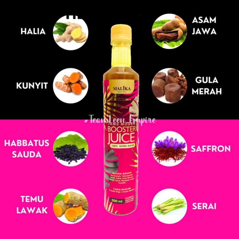 Jus Kunyit Malika Malika Booster Juice Shopee Malaysia