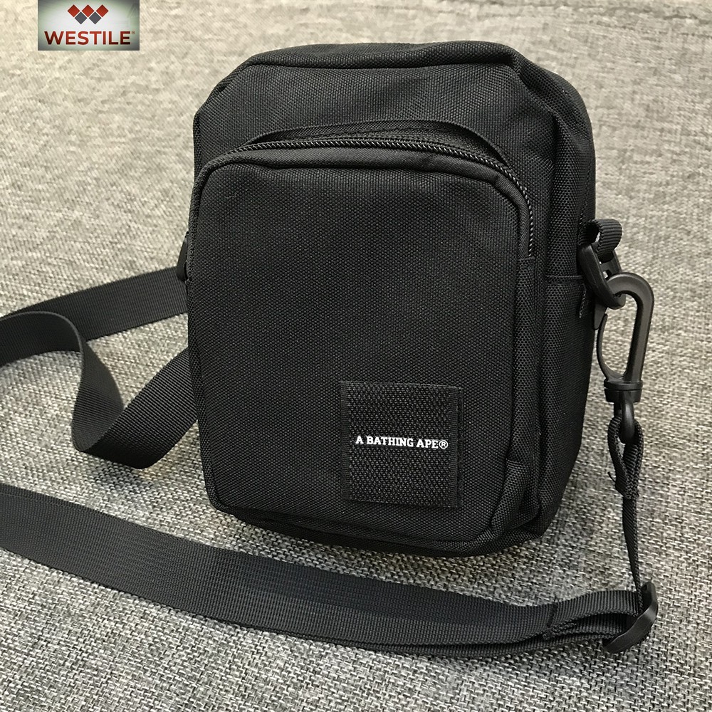 bape sling bag black