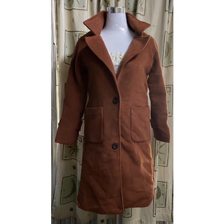 Premium Thick Winter Coat Dark Brown | Shopee Malaysia