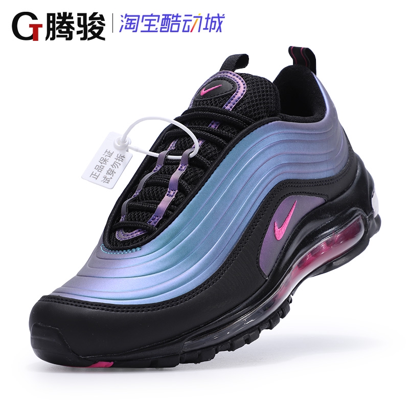 Nike Men S Shoes Air Max 97 Lx Black Purple Bullet All Palm Men S Atmospheric Pad Running Shoes Av1165 001 Shopee Malaysia