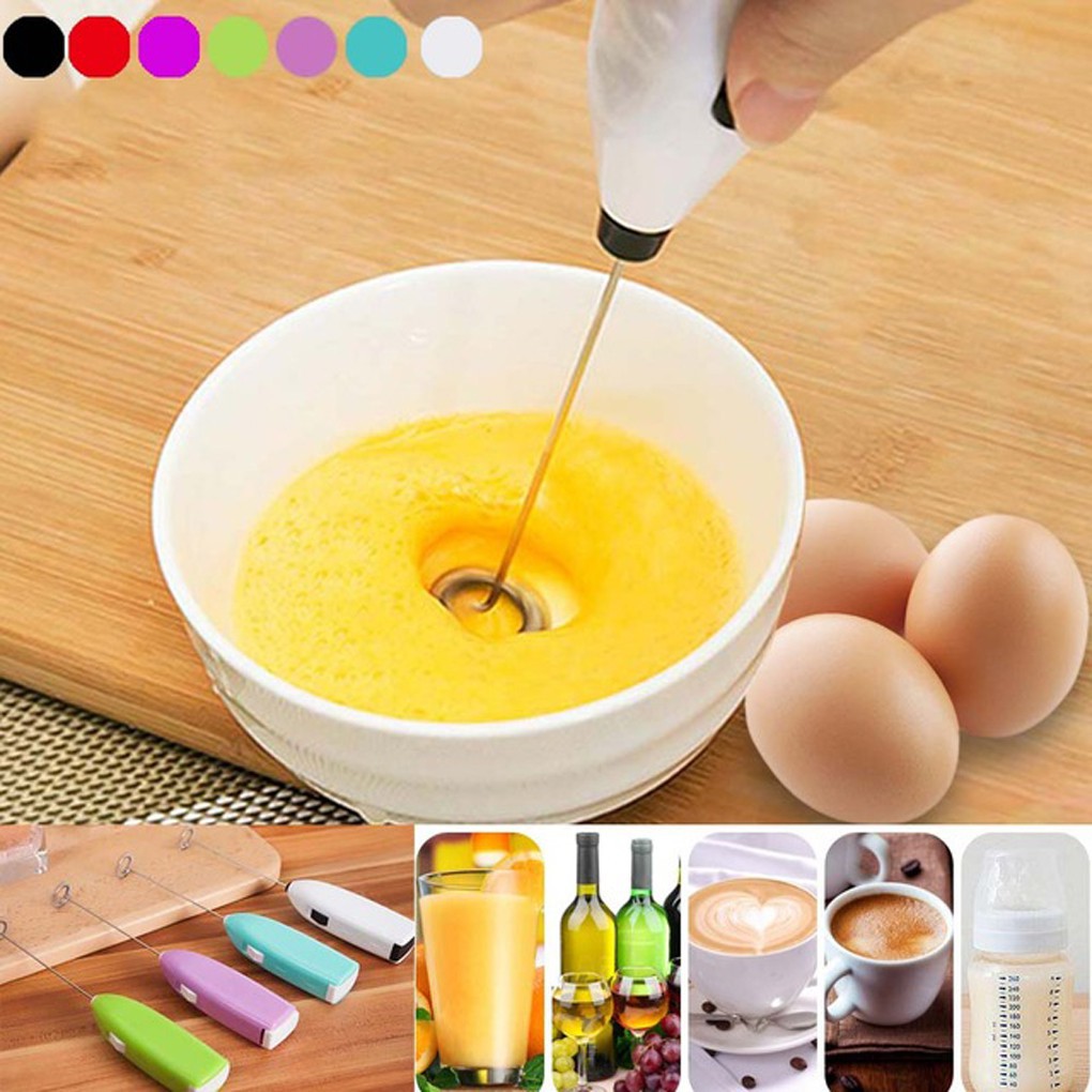 Electric Mini Handle Cooking Eggbeater Juice Hot Drinks Milk Frother Coffee