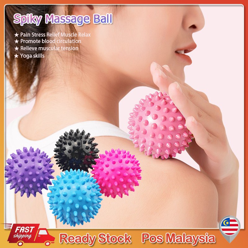 Spiky Massage Ball Trigger Point Sport Fitness Hand Foot Pain Stress Relief Muscle Relax Exercise Spike Balls