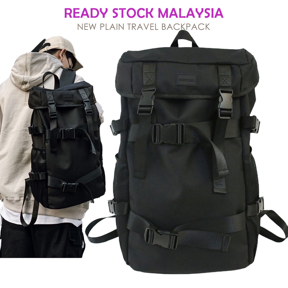 Plain Travel Backpack Water Resistant Drawstring Bag for Men Beg Baju Beg Galas Belakang Beg Kalis Air (SC-041)