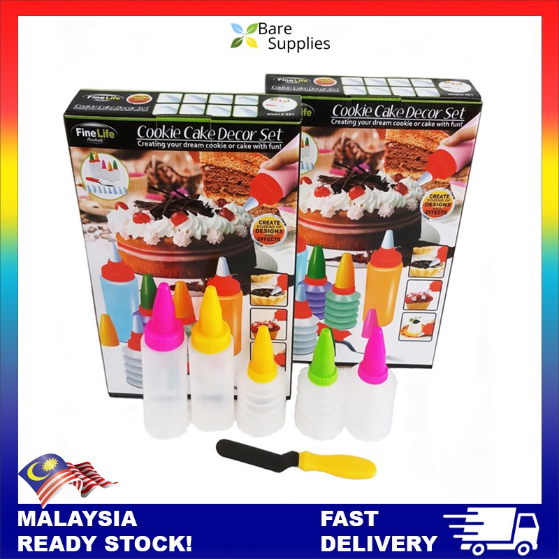 6 In 1 Cookie Cake Decorating Tool Set Set Alat Penghiasan Kek Dan Biskut 6 Dalam 1 6合1饼干 蛋糕装饰套装 Shopee Malaysia